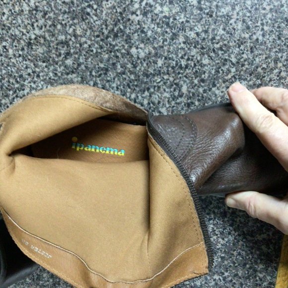 Leather brown ankle boot - Picture 6 of 6